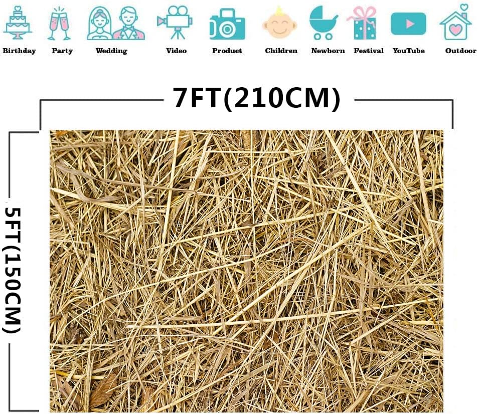 Miniatura 4 de Telón de fondo de paja de cosecha de granja cabina de fotos simple de heno decoración de fiesta de vaquero suministros de fotos de estudio