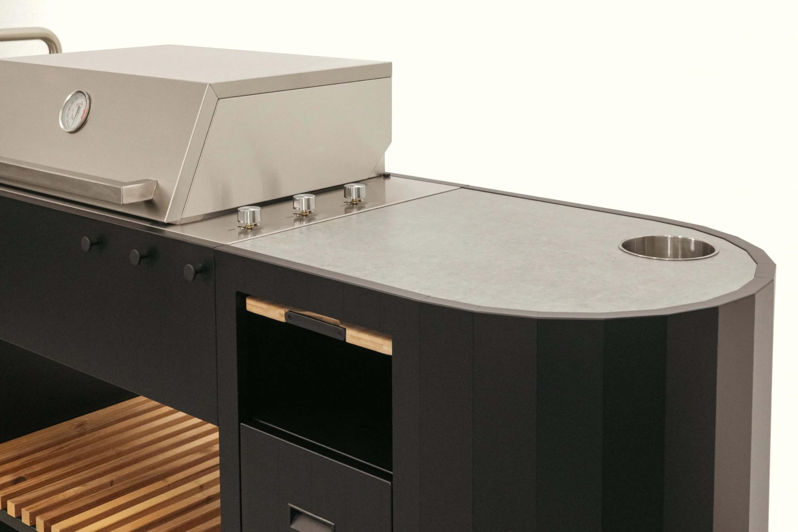 Barbacoa de Gas OVO GM con 3 Quemadores y Encimera Dekton