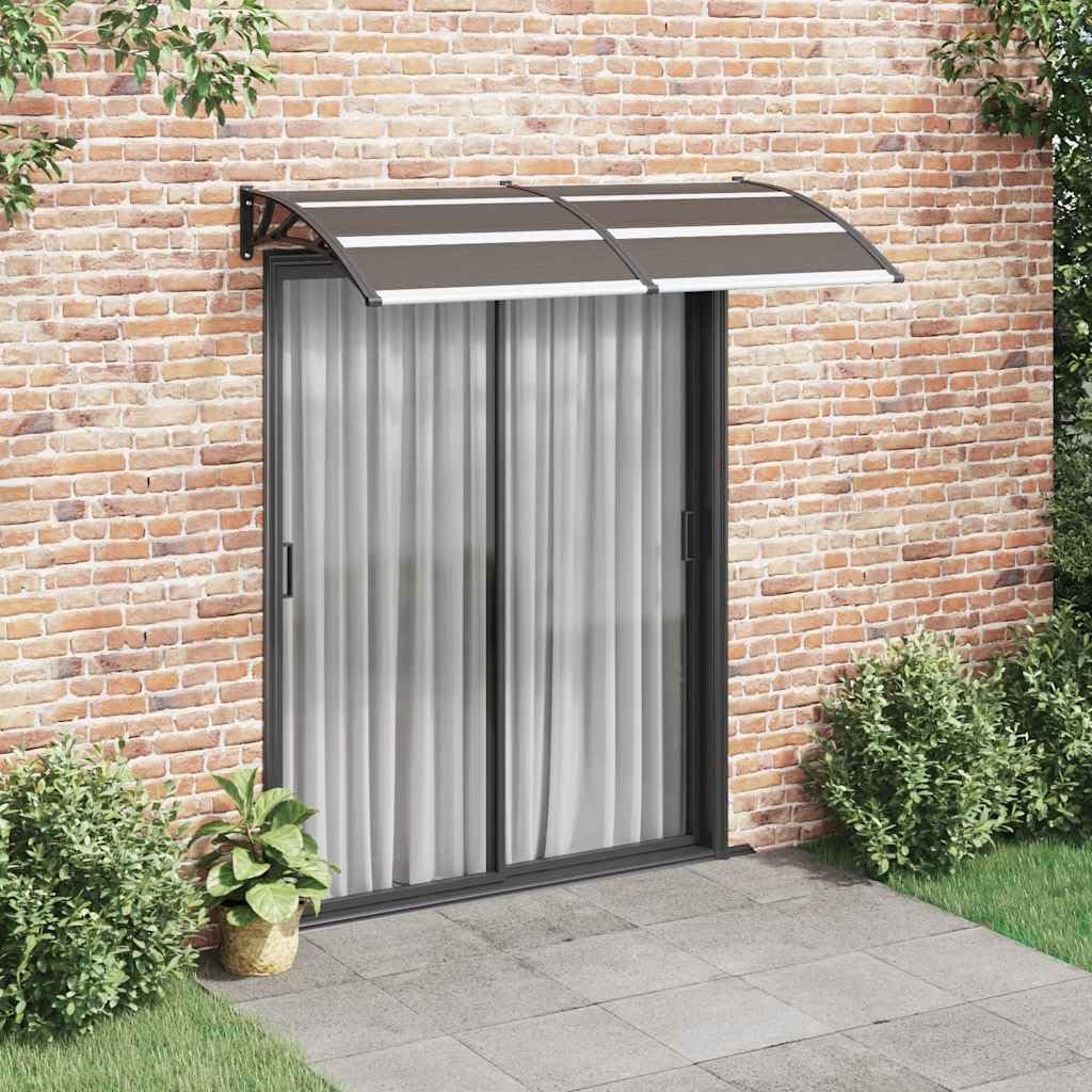 Auvent fenêtre et porte 200x100 cm en polycarbonate avec cadre