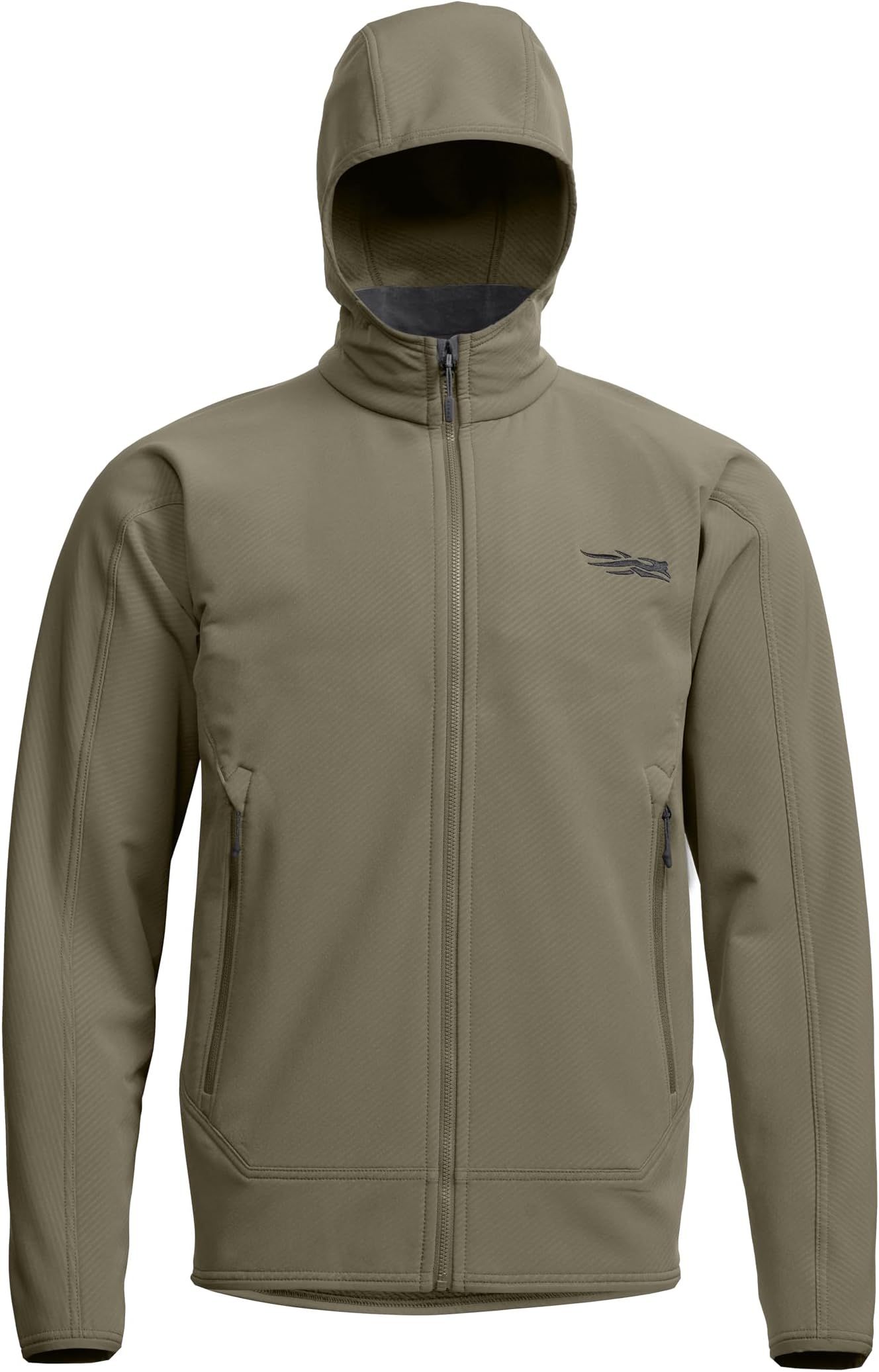 Alpha Fleece Hooded Waterproof Hunting Mens Jacket, Dark Green Sage, 2XL