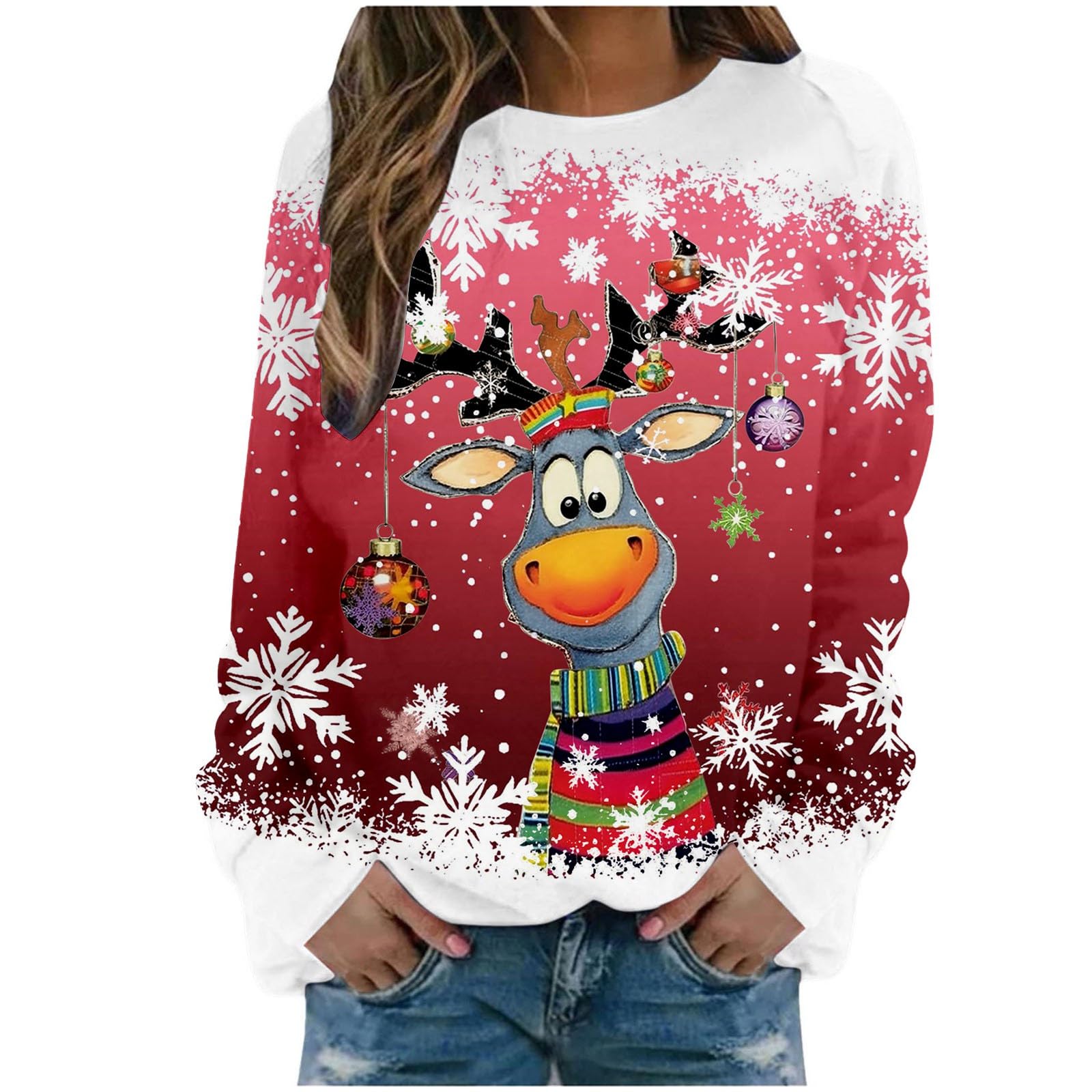 Pull à capuche imprimé Père Noël idéal pour vos soirées d'hiver en famille - 5