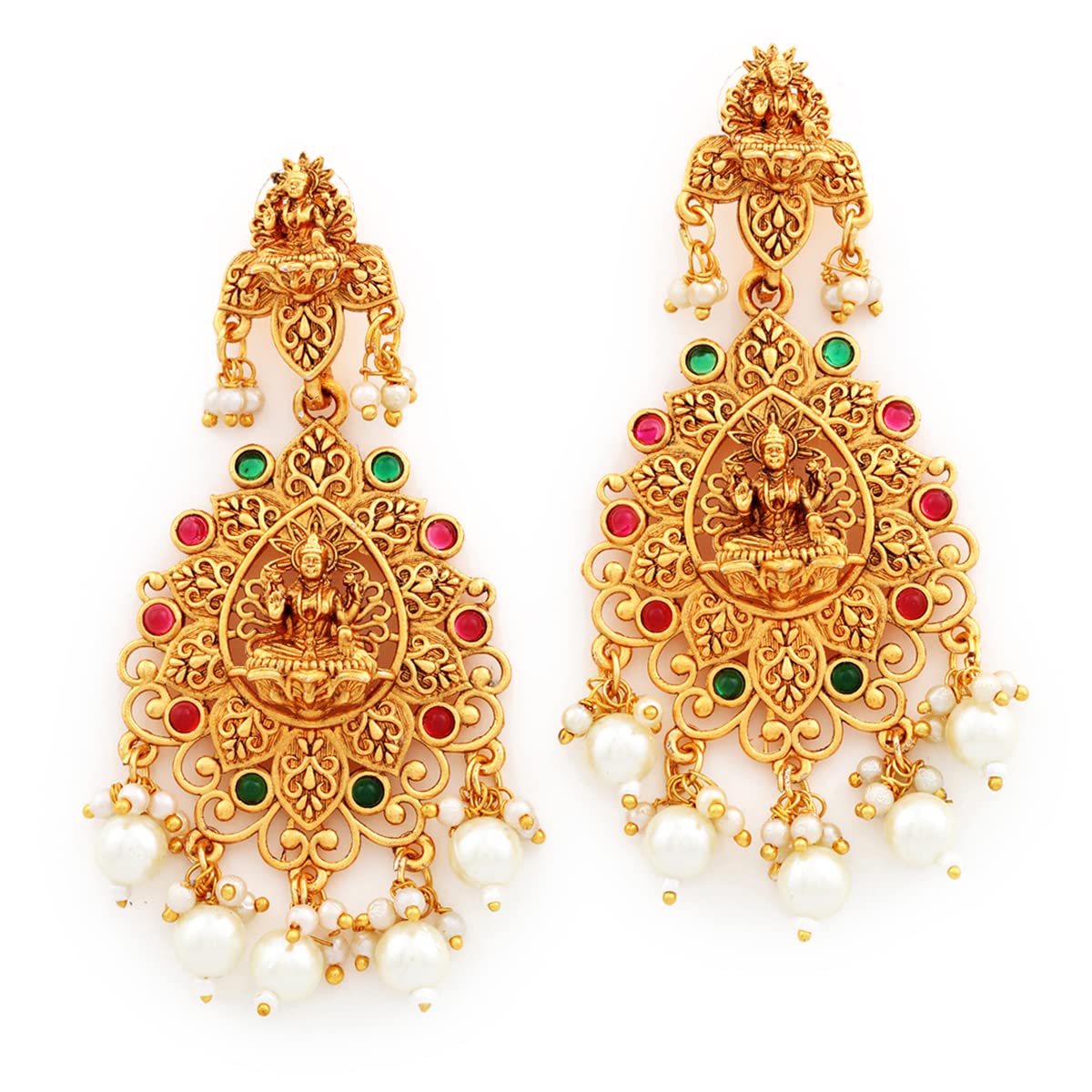 See full amazon price history chart for ACCESSHER Matte Gold Plated Traditional Temple Jewellery Design Goddess Lakshmi Dangle Earrings with Pearl Drops and Push Back Closure for Women ACCESSHER Matte Gold Plated Traditional Temple Jewellery Design Goddess Lakshmi Dangle Earrings with Pearl Drops and Push Back Closure for Women (B0BGPG9FJG) Amazon Price History, Amazon Price Tracker