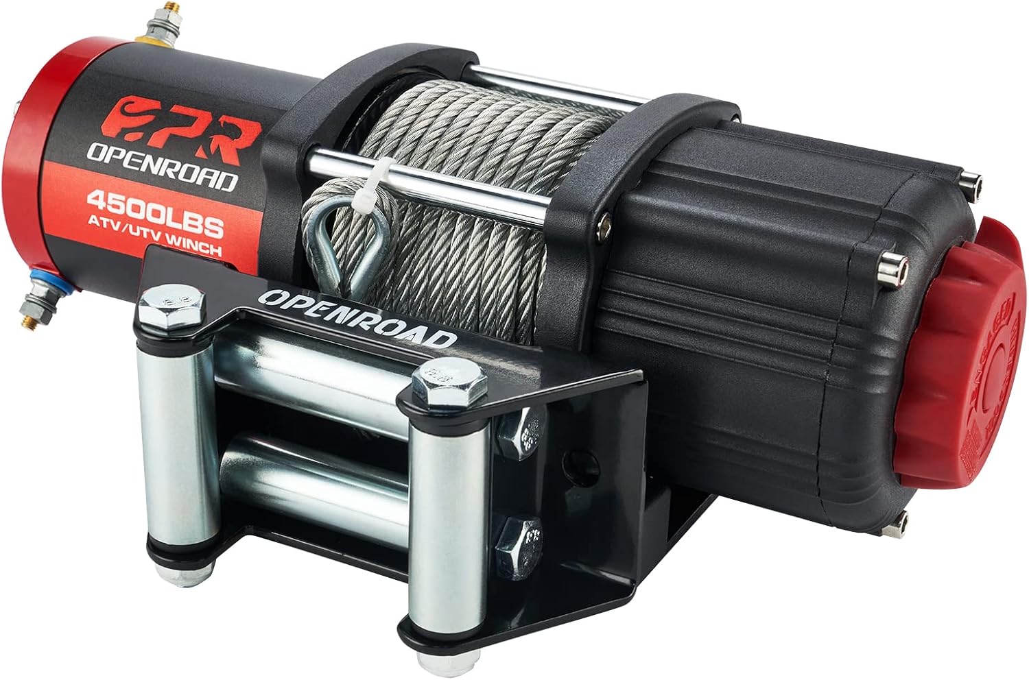 OPENROAD ATV Winch 4500lbs 12V Electric Winch,Steel Cable UTV Winch