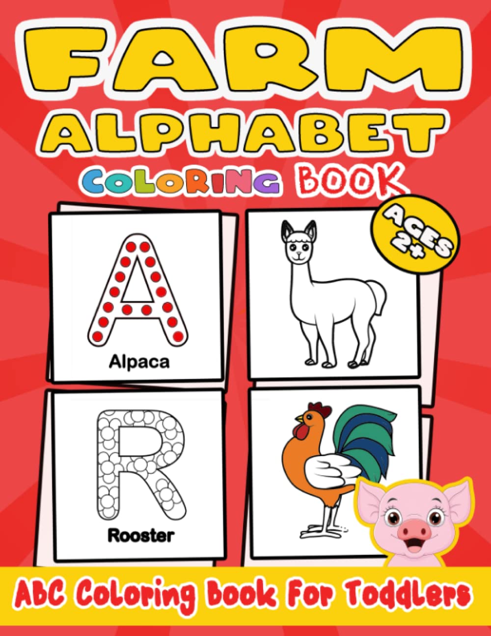 Farm Animals Alphabet Coloring Book ABC Coloring Book For Toddlers
