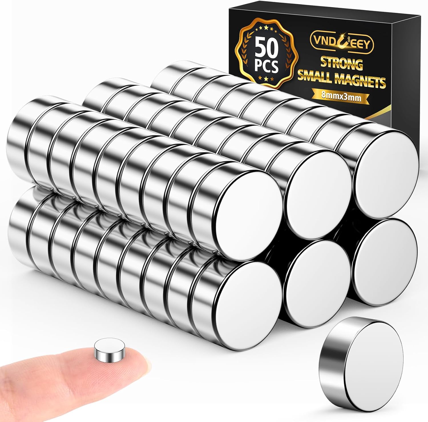 VNDUEEY 50 Pack 8x3mm Fridge Small for Crafts