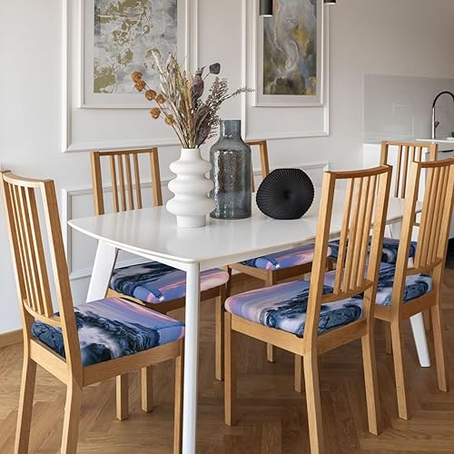Miniatura 7 de Lighthouse Dining Chair Cushion Covers Removable Washable Forros para sillas de comedor Reusable Kitchen Chair Covers for Dining Room Set of 2