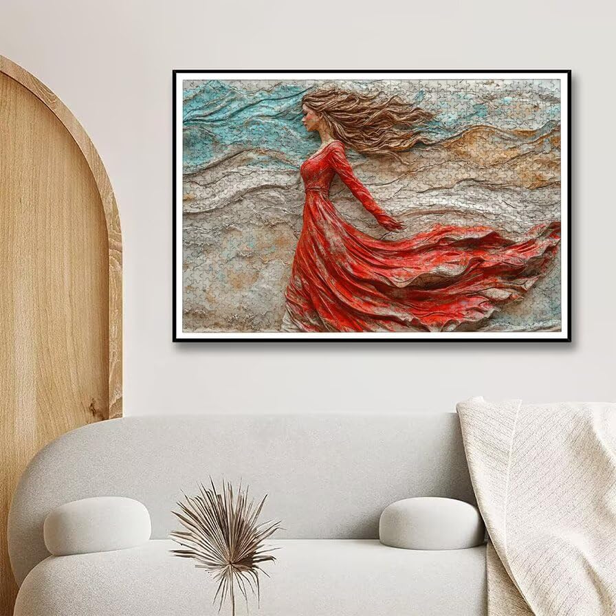 Puzzle 1500 Piezas Moda para Adultos, Puzzle Playa de Madera con Caja Regalo para Adultos, Rompecabezas Desafiante para Toda la Familia, Rompecabezas para Regalo Mujer/Hombre, Home Decoration, -6471