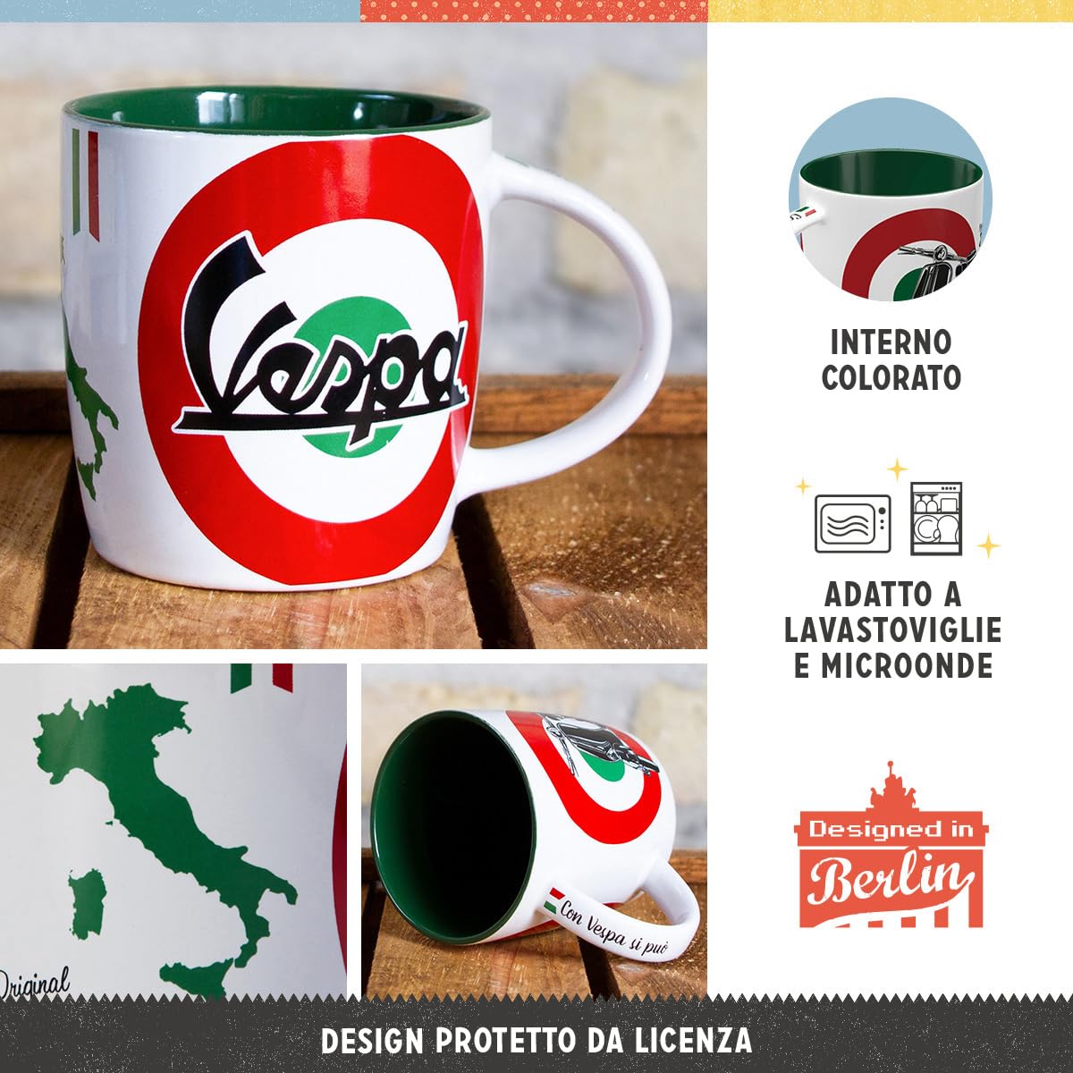 Nostalgic-Art Tazza da caffè retrò, Word Up – Awesome Coffee – Idea Regalo per Amanti del caffè, Design Vintage, 330 ml, in Ceramica