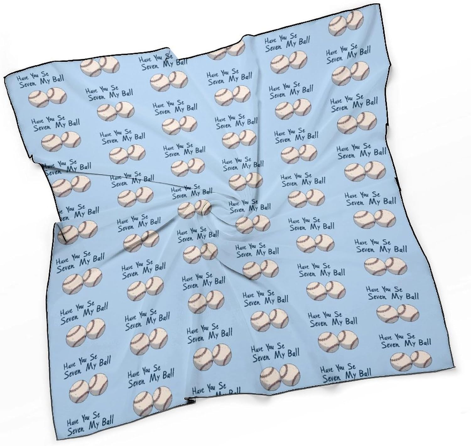 Have You Seen My Ball Baseballs Silk-Like Square Scarf for Women Vintage Printed Neck Scarf Bandanas Hair Scarves