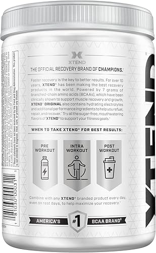 Miniatura 2 de Scivation Xtend BCAA en polvo, aminoácidos de cadena ramificada, BCAAs, kiwi de fresa, 30 porciones