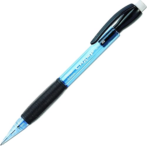 Pentel Lápiz campeón, lápiz automático, tamaño de plomo de 0.020 in, barril azul, caja de 12 (AL15C)