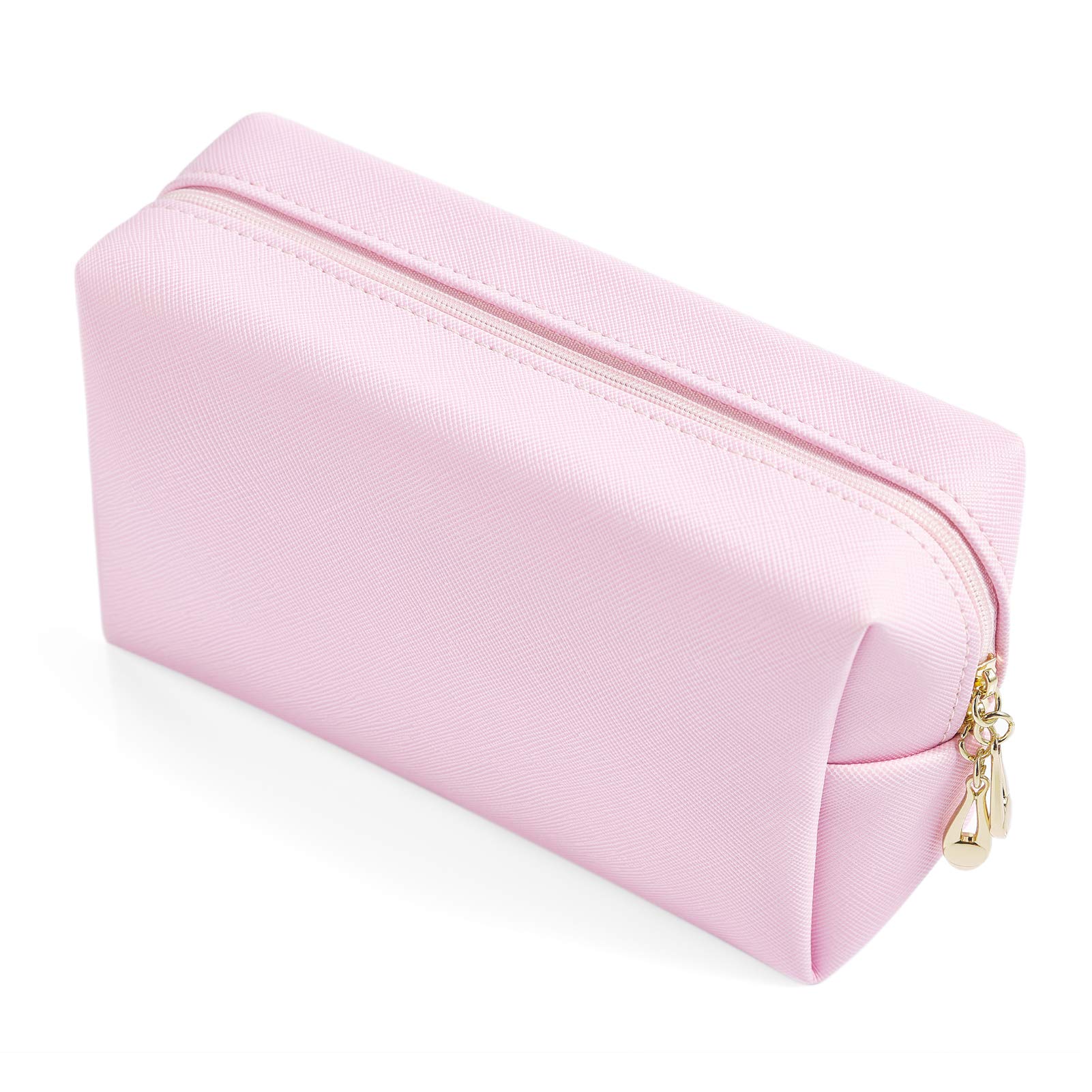 PU Leather Cosmetic Bag for Women Minimalism Makeup Bag for Daily Use Portable Storage Purse Small Neat Cosmetic Pouch Water-resistant Toiletry Bag