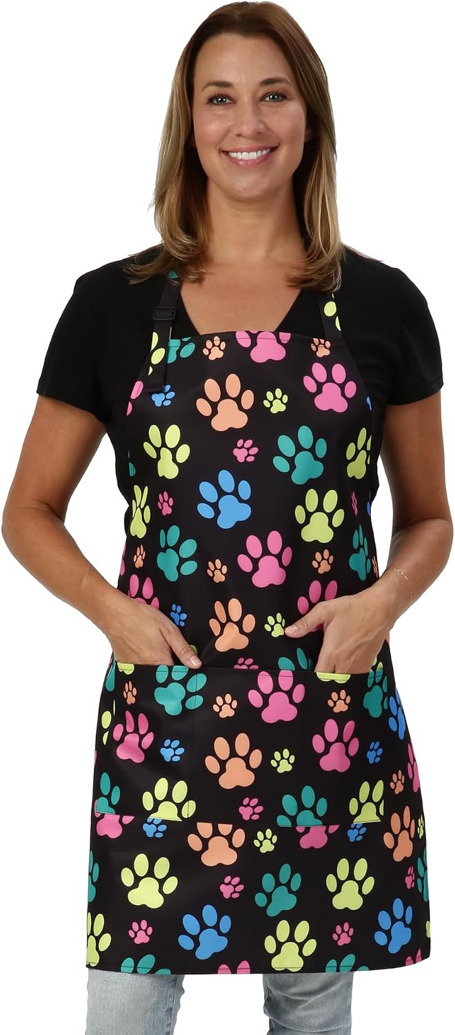 Plum Hill Waterproof Dog Grooming Apron, Groomer Apparel, Pet Washing Smocks - Fur Doesn't Stick image 2
