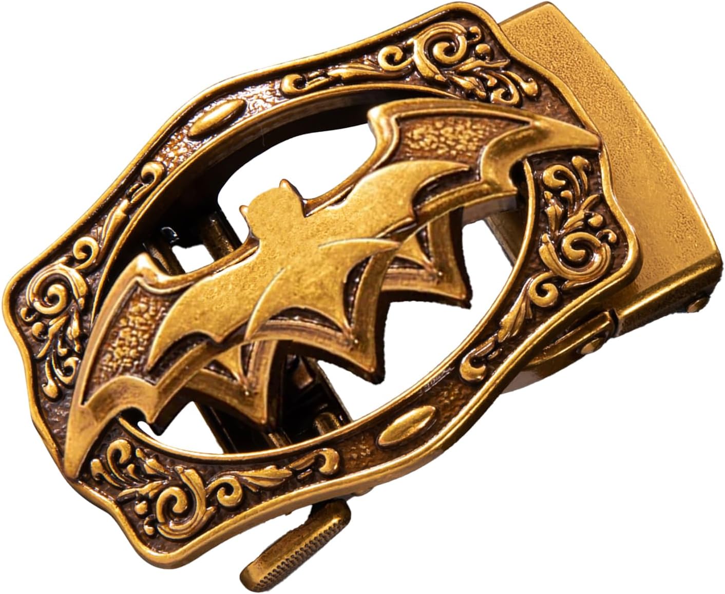 Ratchet Belt Buckle Strap Replacement 1 3/8”,Leather Belt Straps for 40MM Slide Click Buckle,Trim to Fit