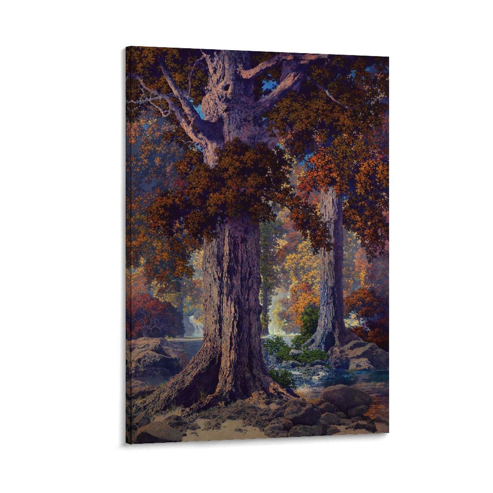 KONGQUE Maxfield Parrish Autumn Woods-Famous Poster-Decorative Painting-Living Room-Office Canvas Art Poster And Wall Art Picture Print Modern Family Bedroom Decor Posters 24x36inch(60x90cm)
