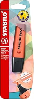 Marcador STABILO BOSS ORIGINAL Pastel - Pack con 1 unidad color rojo coral