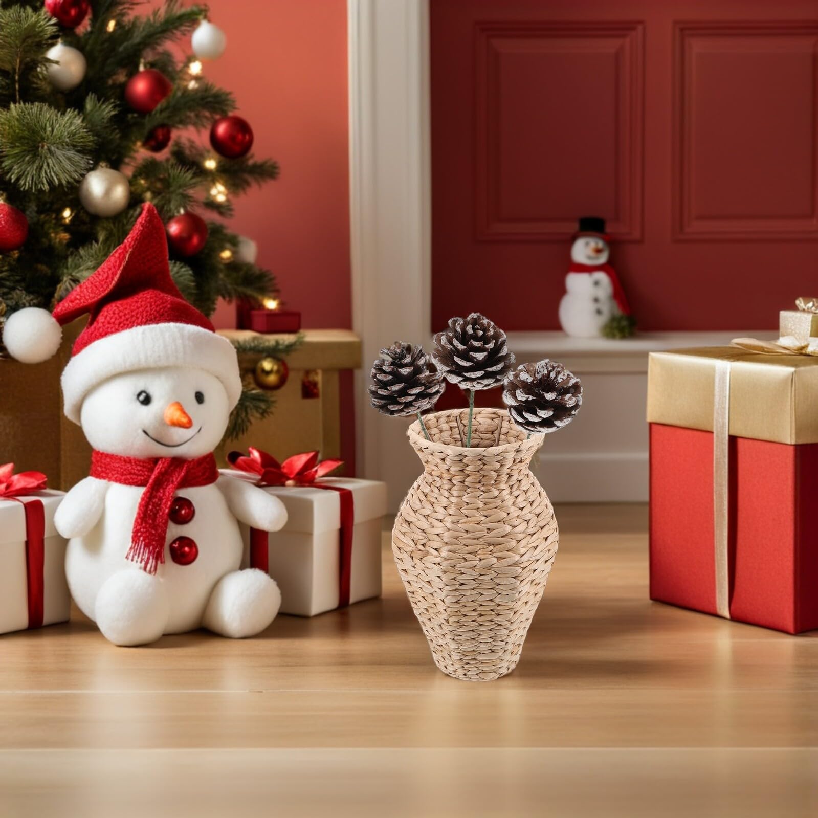 Piñas Decorativas Naturales para Manualidades 30 Piezas, Surtido de Piñas de Pino (4-7 Cm), Adornos Rústicos para Guirnaldas y Arreglos, Adecuado para Fiestas y Decoración