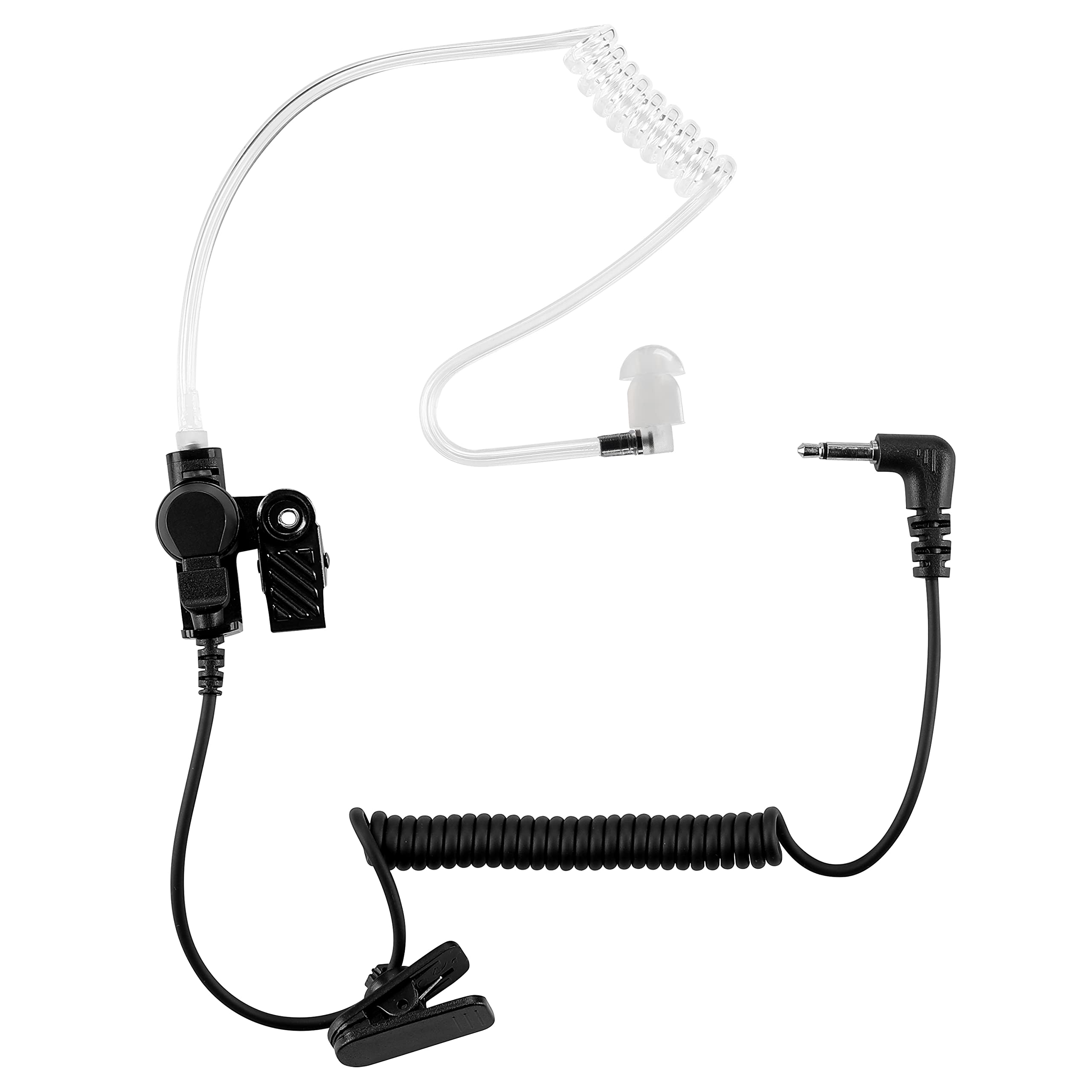 Auricular de policía de 3,5 mm/1 pin solo escucha, tubo acústico, auriculares para altavoz remoto, micrófono, Motorola Kenwood, radio de 2 vías, walkie talkie de vigilancia de seguridad FBI (5