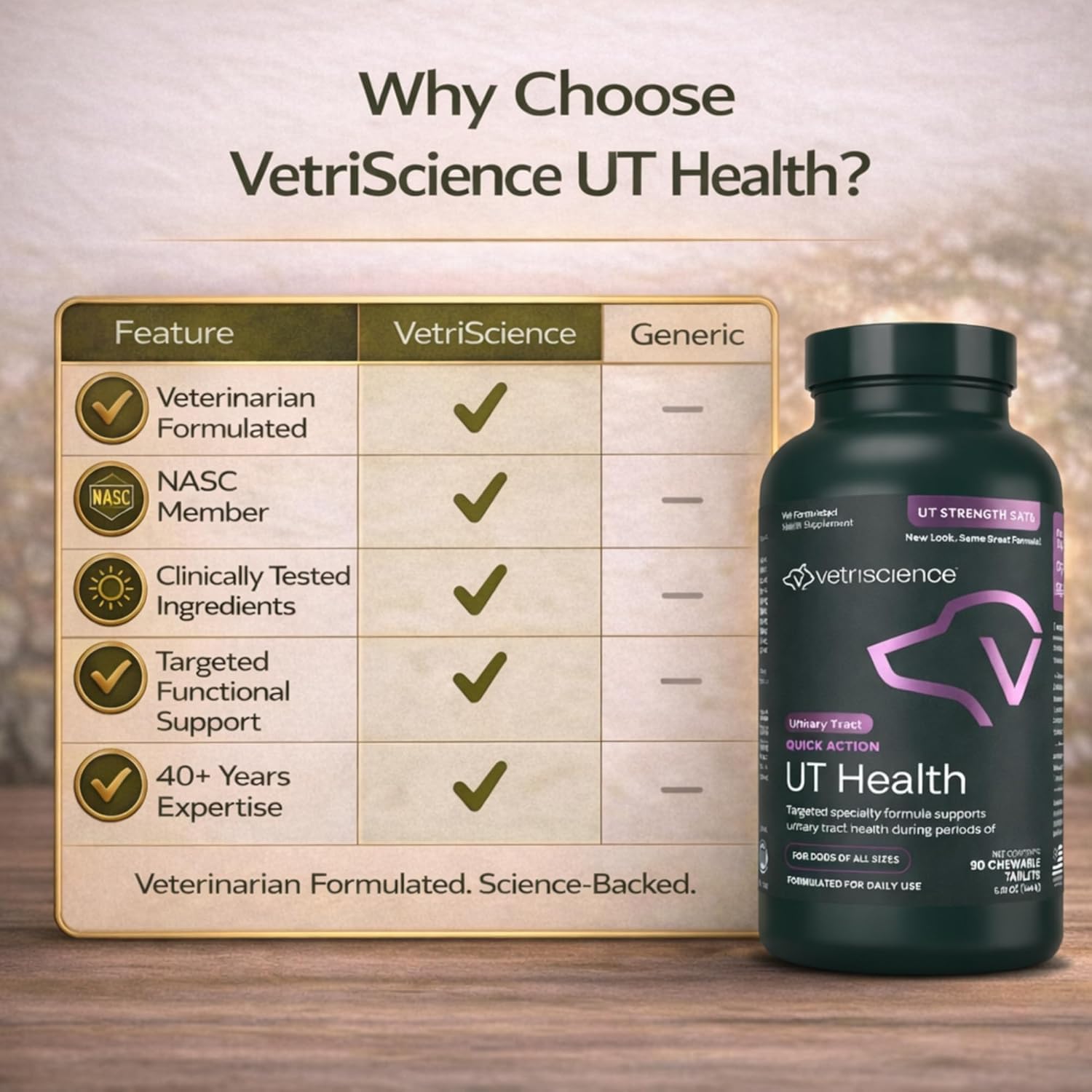 VetriScience Quick Action UT Health Chewable Tablets for Dogs, 90 Count — Amazon image 5