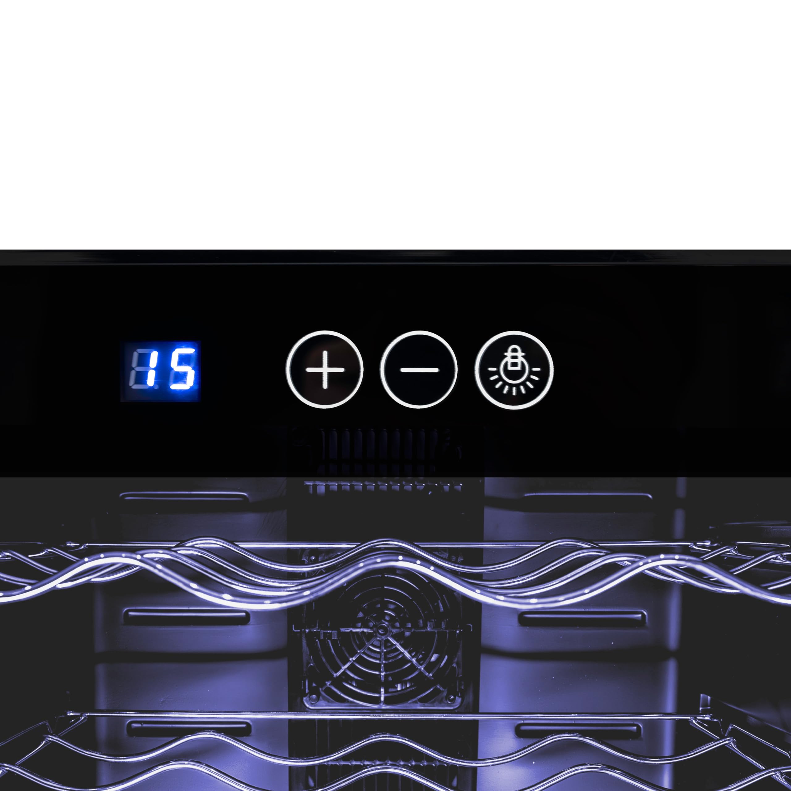 Vinoteca Oriva 78L | Capacidad 28 botellas | LED multicolor sincronizable con música | Control digital |Refrigeración termoeléctrica 8–18 °C | Mando a distancia | Diseño moderno silencioso y compacto