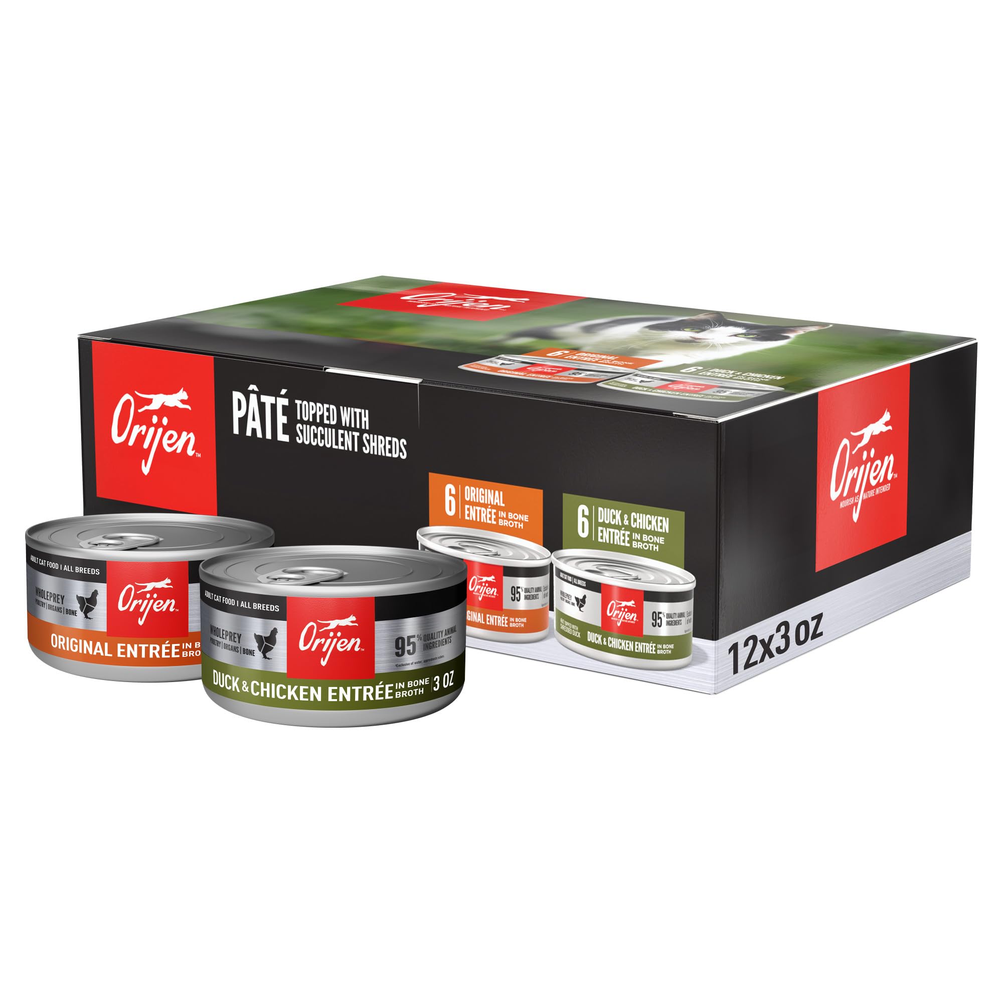 ORIJEN Premium Pate Wet Cat Food Variety Pack