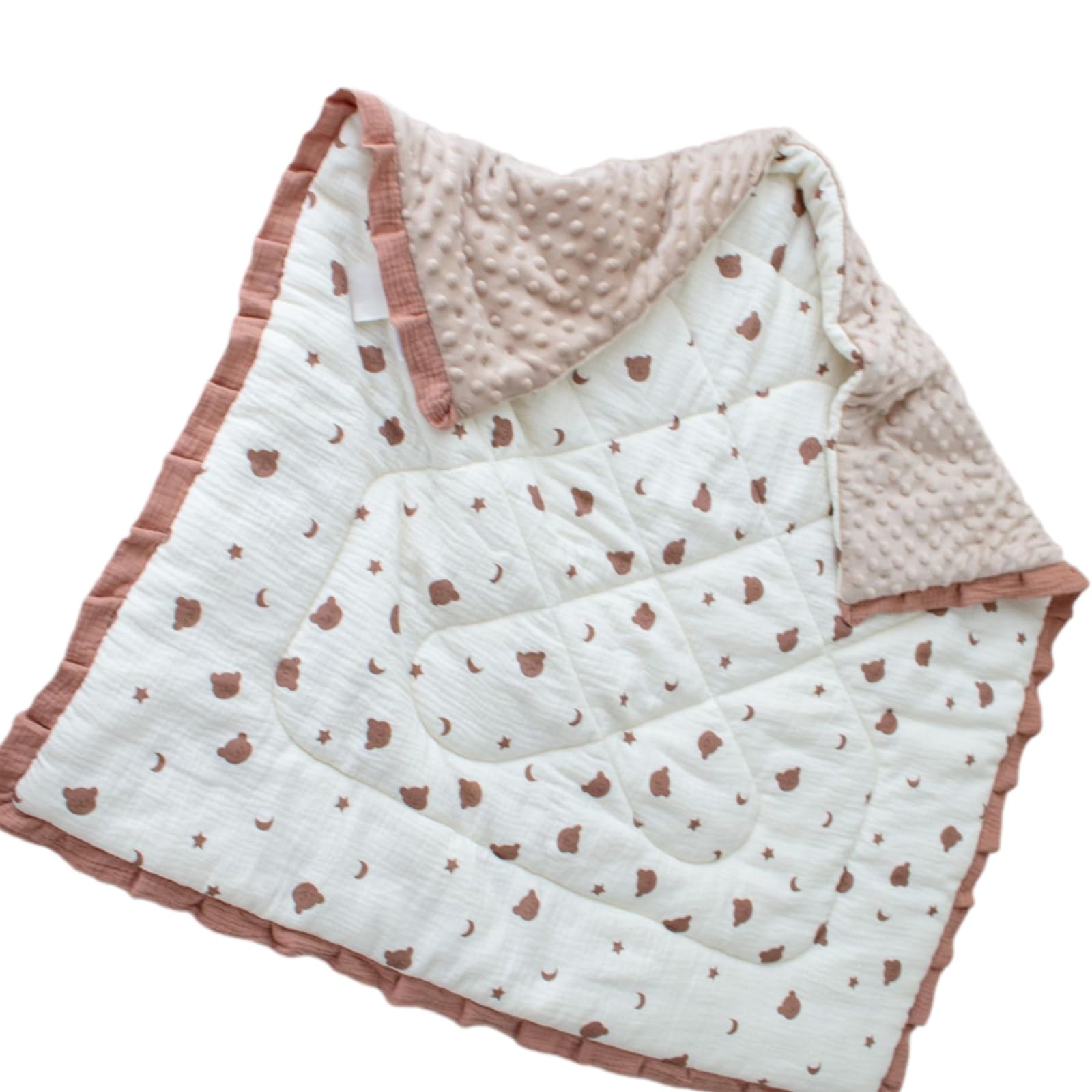 Tsophreniq Infant Blanket Cotton Ruffle Designed Swaddles Wrap for Kindergarten Baby Blanket Nursery Bedding Decoration Comforter