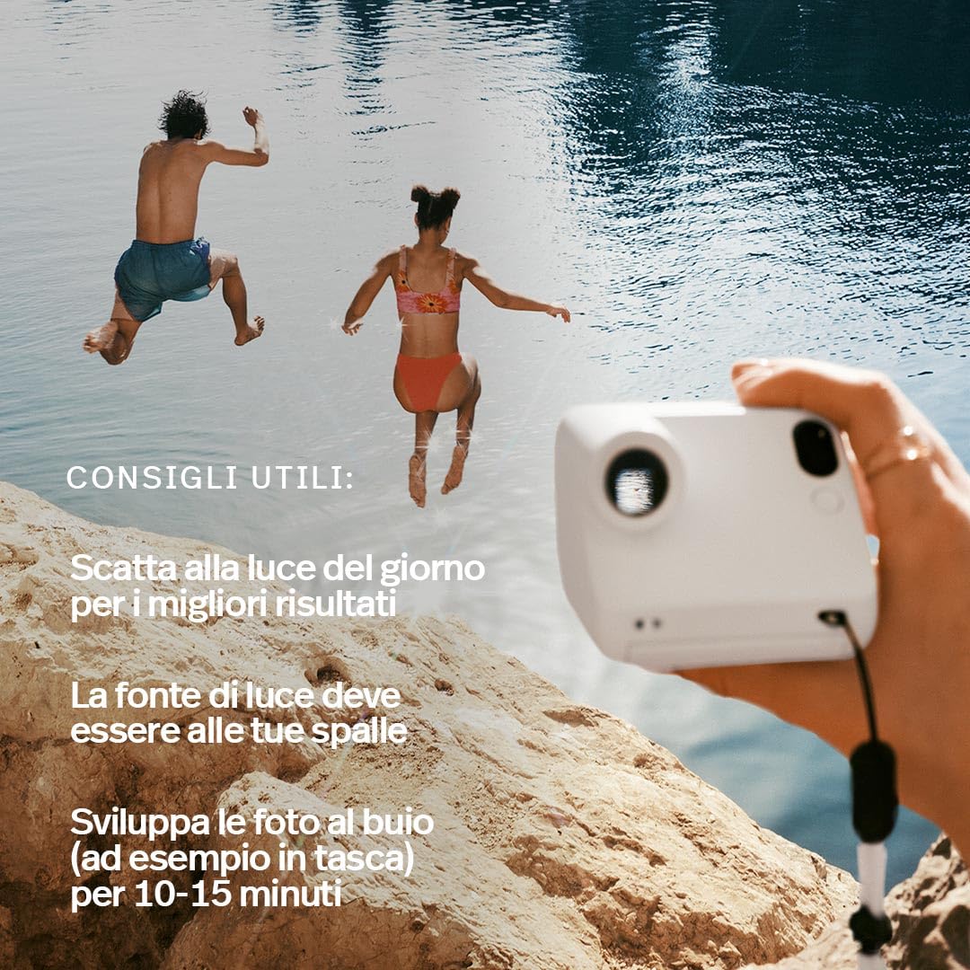 Polaroid - Bundle Instant Camera Go Gen 3 White + Go Color Film (16 Photos)