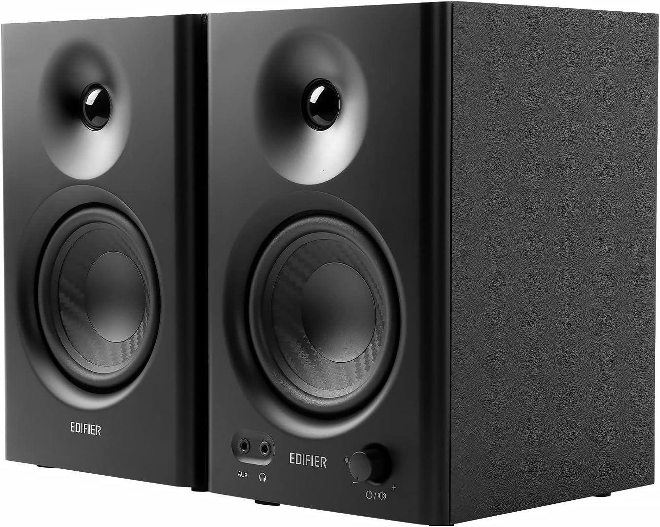 MR4 Powered Studio Monitor Speakers, 4" Active Near-Field Reference Speaker - Black (Pair)