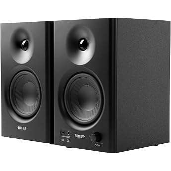 Edifier MR4 Compact 2.0 Studio Monitors (42 Watt) with Class-D Amplifier and Two Selectable Sound Modes