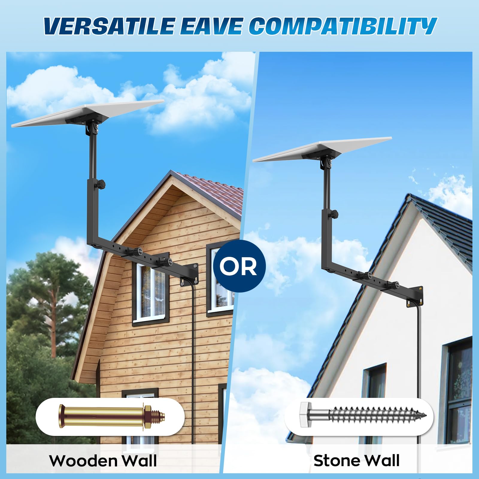 IMAYCC Support mural Starlink réglable à 360° pour Gen3/4X/4, bras long