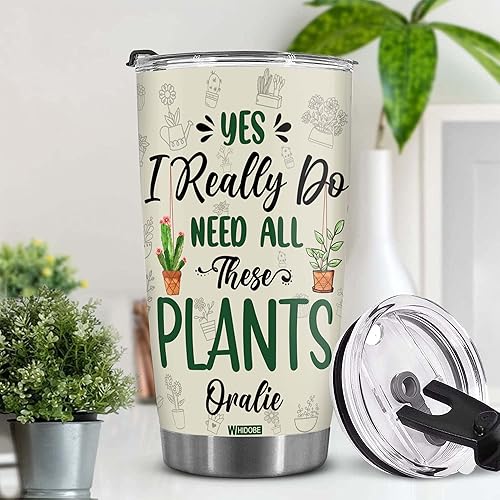Miniatura 2 de Vaso personalizado con texto en inglés "Yes I Really Do Need All These Plants", "Yes I Really Do Need All These Plants", taza de plantas para