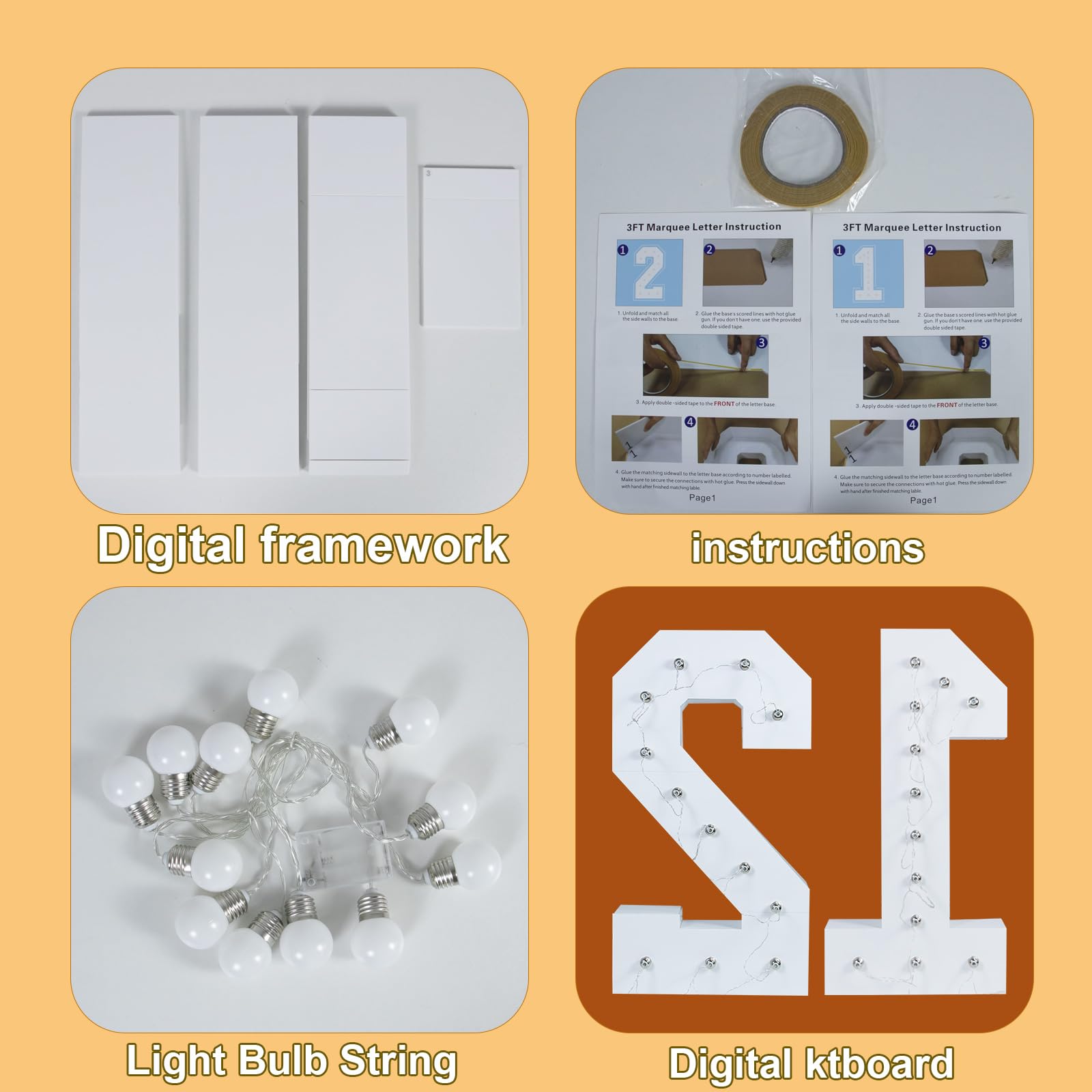 Amazon.co.jp: Foxrush モザイク数字 誕生日デコレーションキット (21