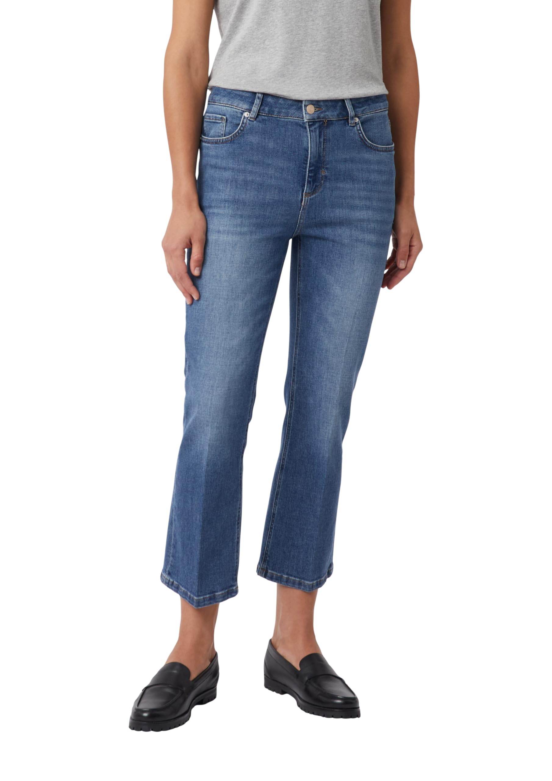 Comma Elastische Ankle-Jeans mit Flared Leg