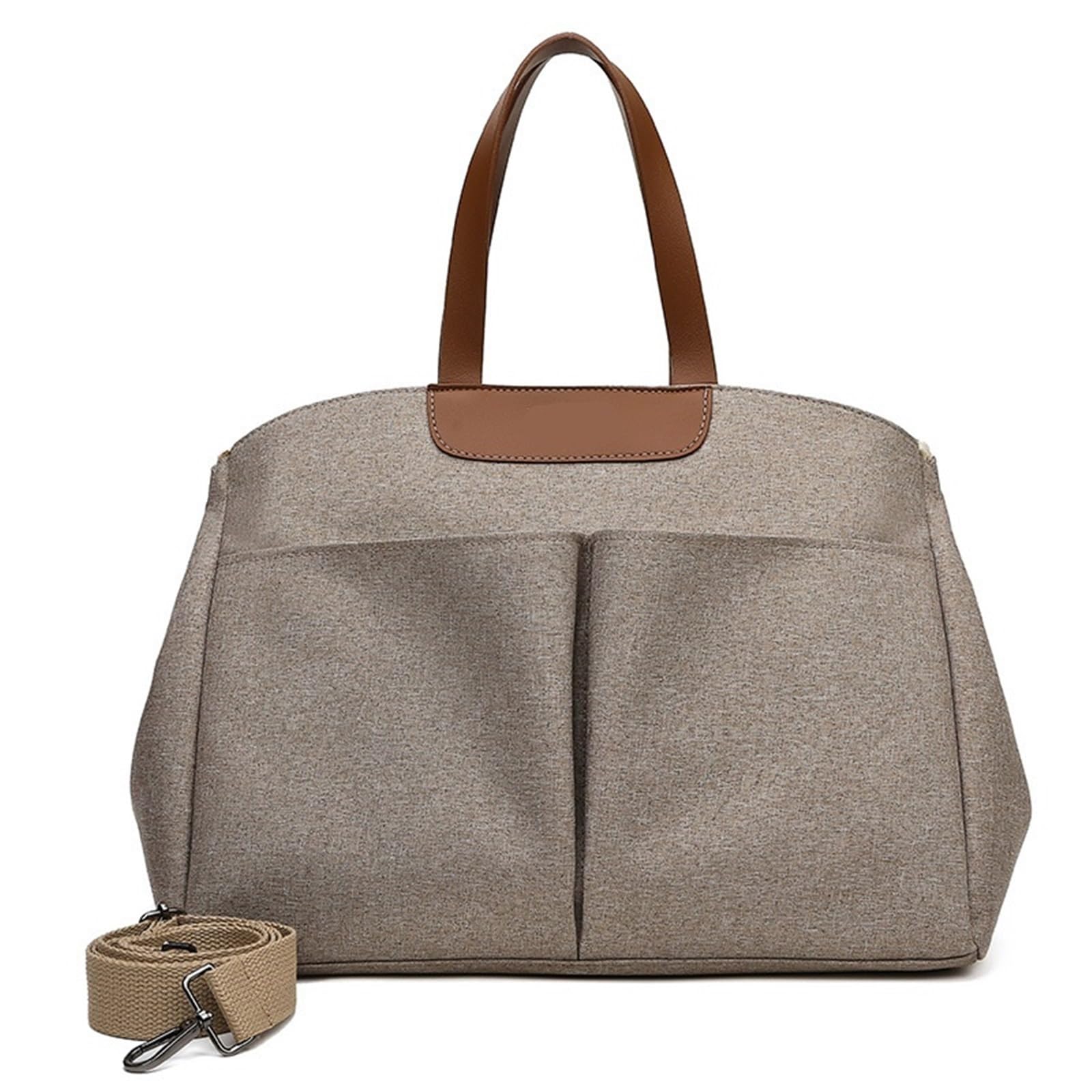 Mumientasche, multifunktional, wasserabweisend, Schulter-Umhängetasche, Kinderwagen-Handtasche, große Kapazität, Mutter-Kind-Tasche, Kinder-Wickeltasche(Khaki large)