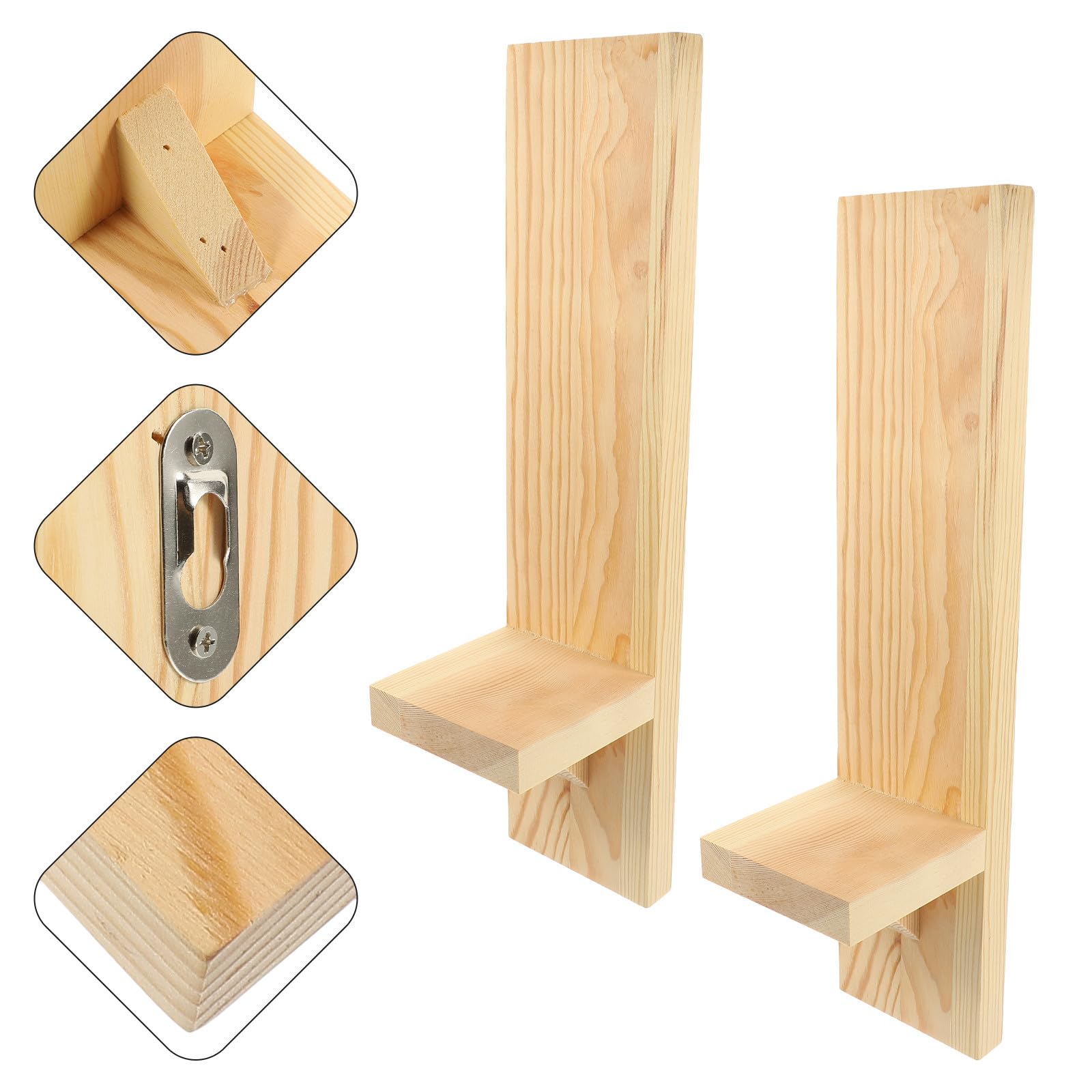 Apliques de Pared para Velas de Madera, Decoración Hogar