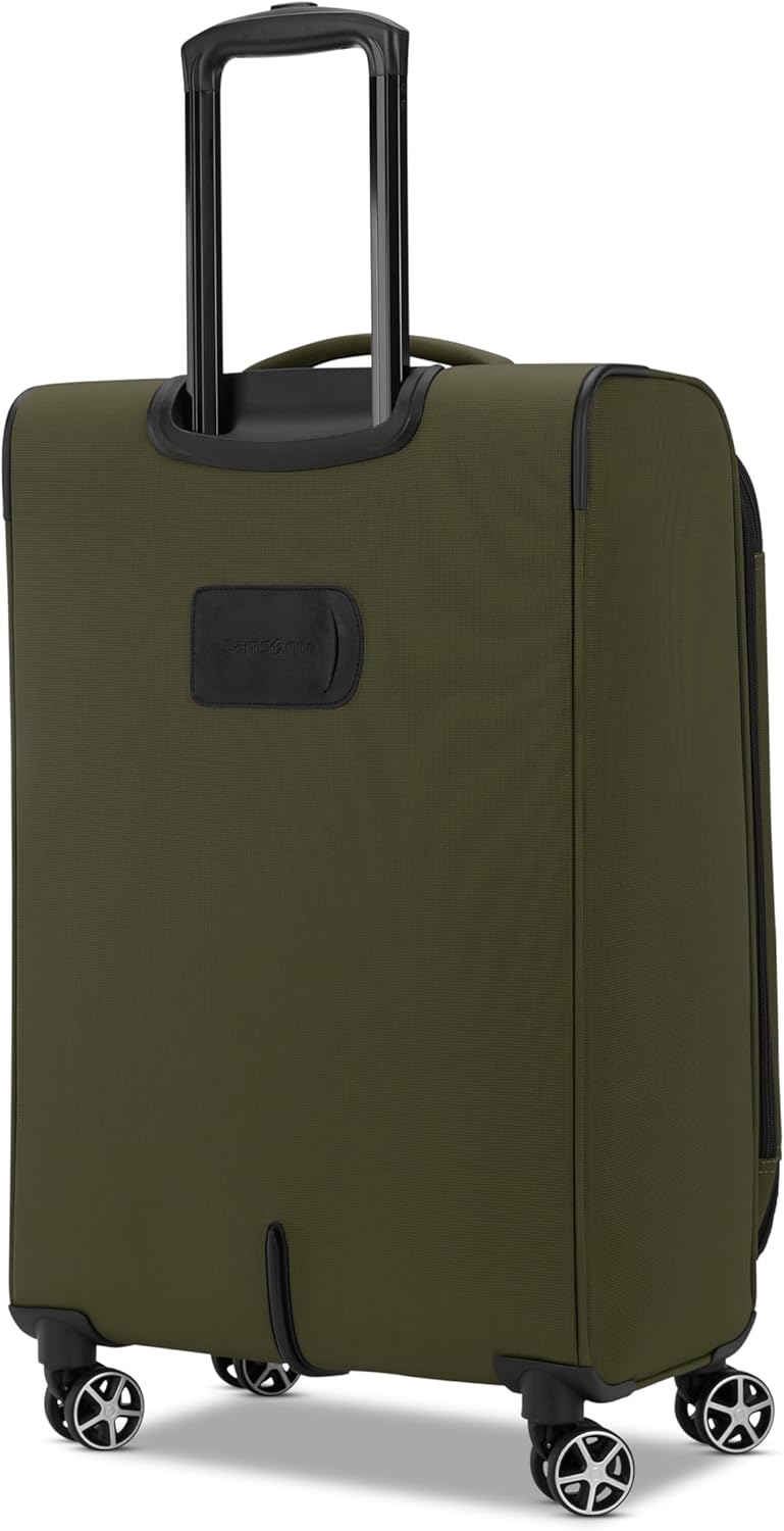 Samsonite Saire LTE Softside Expandable Luggage with Spinner Wheels, Olive Green, 2-Piece Set (Carry-on/Medium)