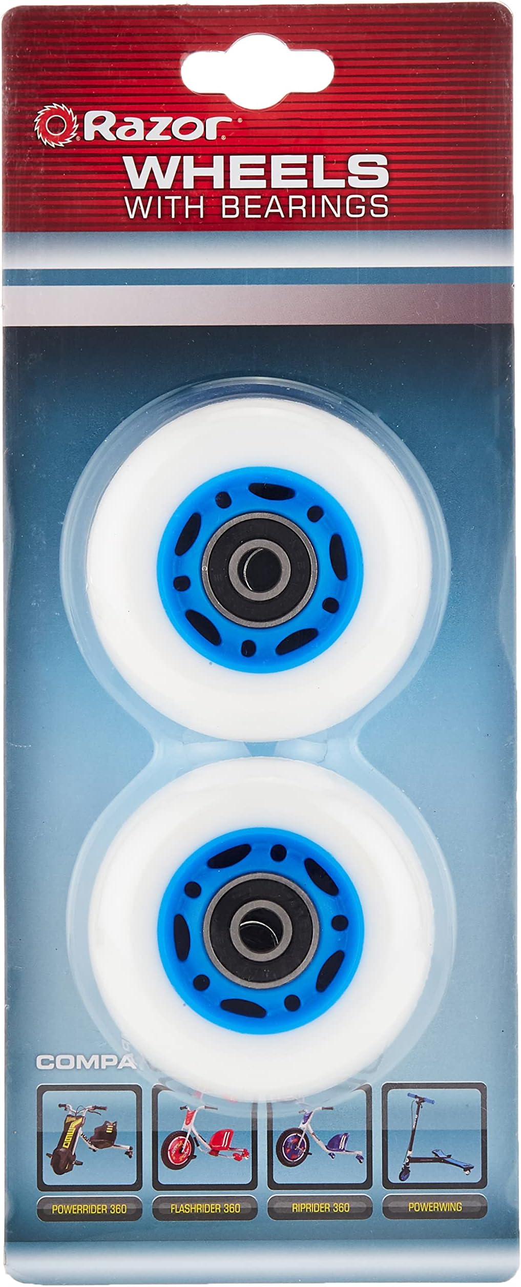 PowerWing RipRider 360 Replacement Rear Wheels - Blue, 64mm