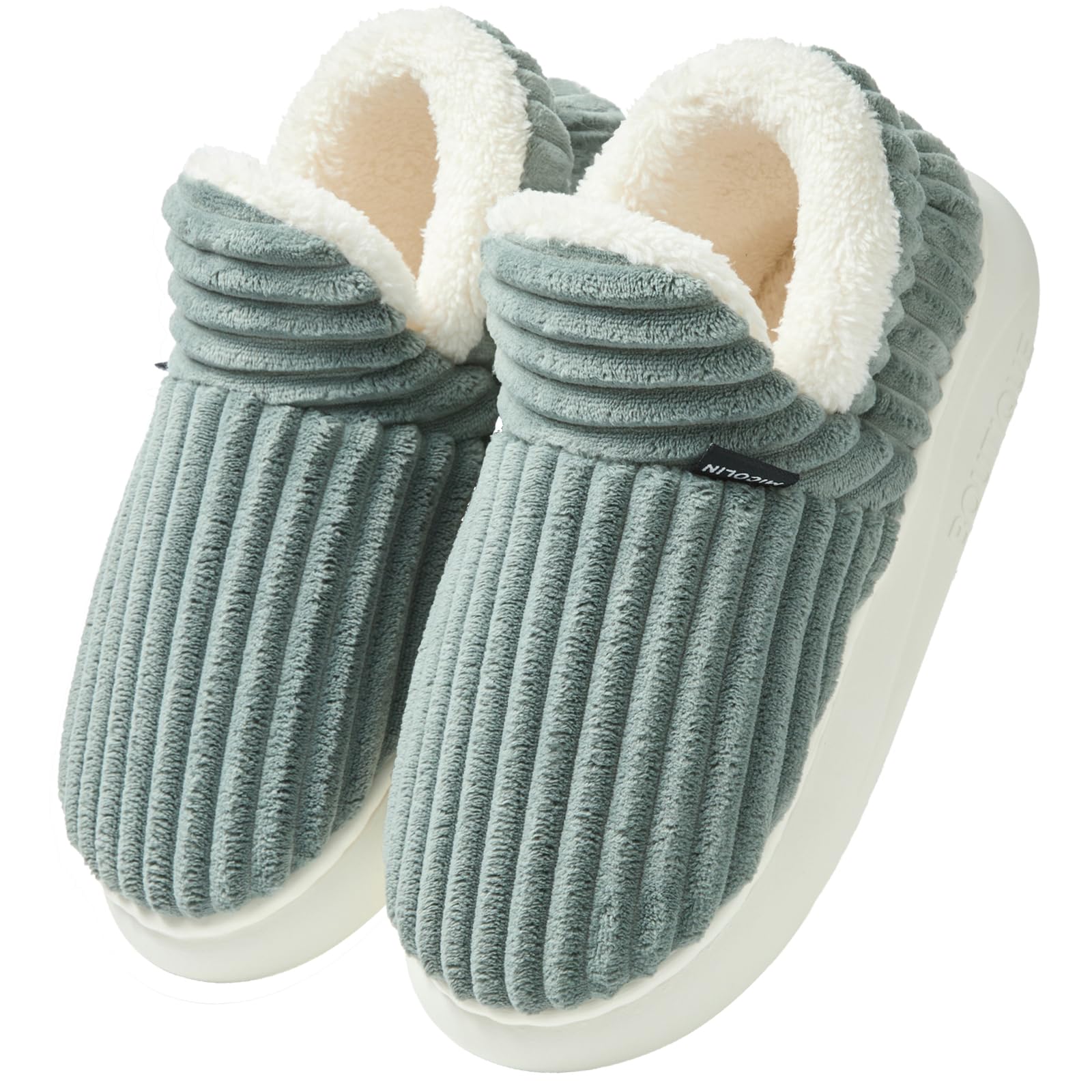 Misolin Pantofole Donna Invernali Peluche Ciabatte Casa Comode Pelose Inverno Scarpe Autunno Memoria Schiuma Antiscivolo Suola Cotone Morbida