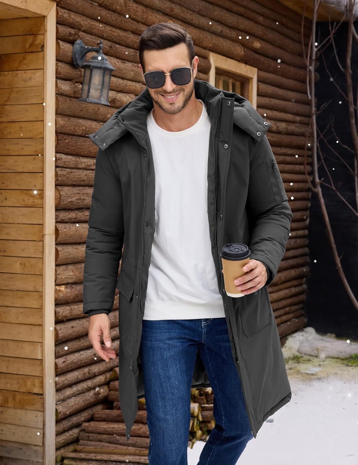 HEEKPEK Mens Winter Coats Long Parka Puffer Jackets Water Repellent Windbreaker Insulated Thicken Puffy Jacket with Hood - Image 8