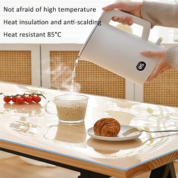 Clear PVC Table Protector,Transparent Table Cloth 1.5mm Easy to Cut Plastic Table Cover Waterproof & Oil-Proof Tablecloth for Kitchen Dining Room Tables,Office (Size : 60x130cm/23.6x51.2in)