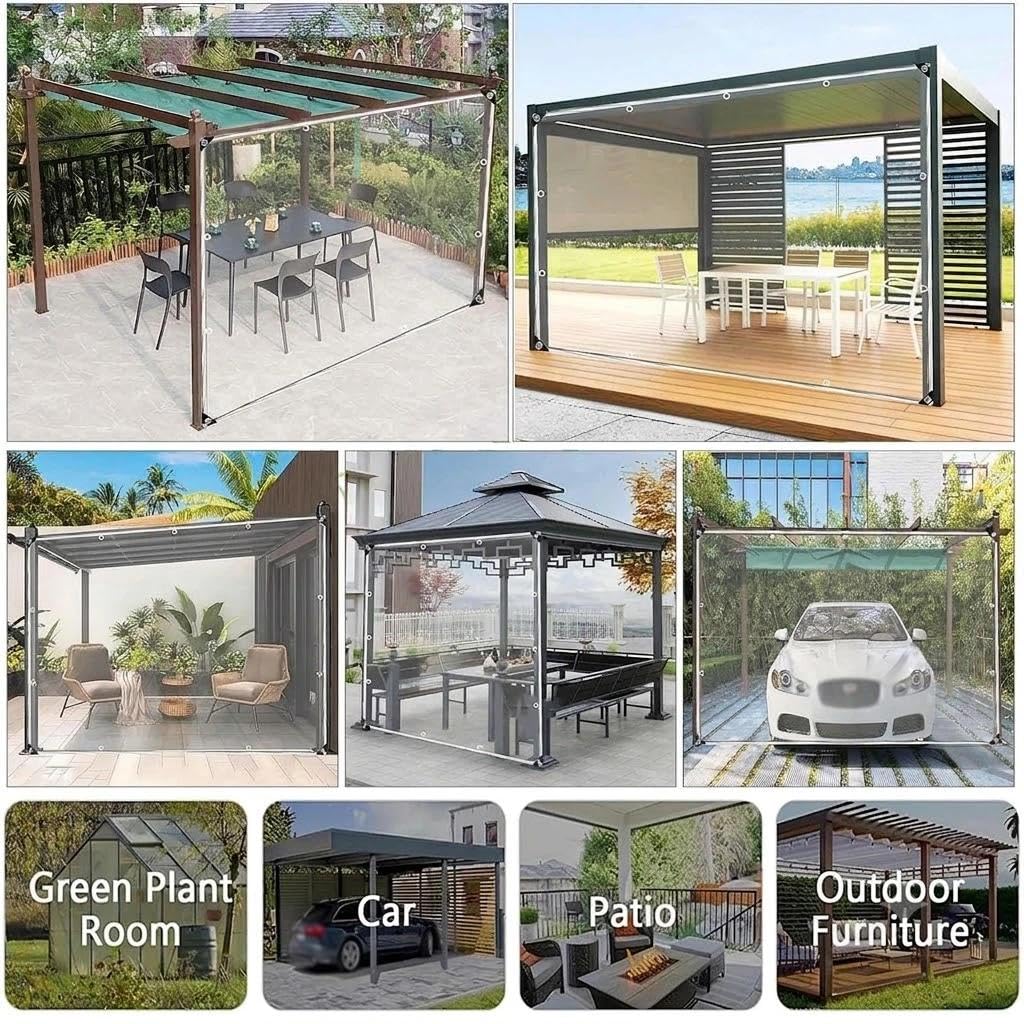 Lonas de Exterior y Tela Impermeable Exterior Transparente Tarp(2.5 * 3M)
