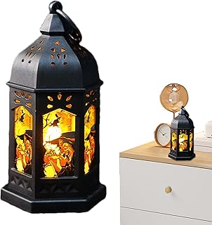 ハロウィン ランタン屋外、ハロウィン ランタン装飾,ハロウィン ランタンLED ライト装飾キャンドル ランタン電気 - ポータブルキャンドルライトランタン装飾電池式ハロウィン結婚式クリスマス用