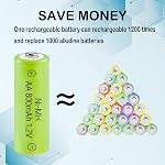 1.2 Volts NIMH AA 800mAh Rechargeable Batteries,Double A Low Self-Discharge Battery for Solar Lights, String Lights Pathway Lights,Mouse,Keyboard(12 Counts)