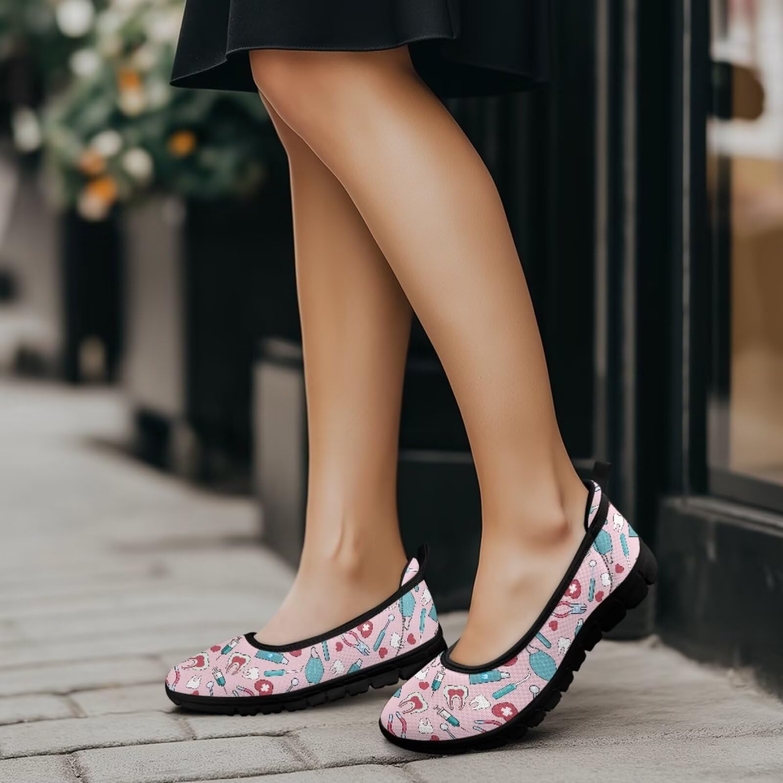 chaqlin Damskie buty do karmienia wsuwane płaskie buty do chodzenia buty treningowe damskie buty do biegania