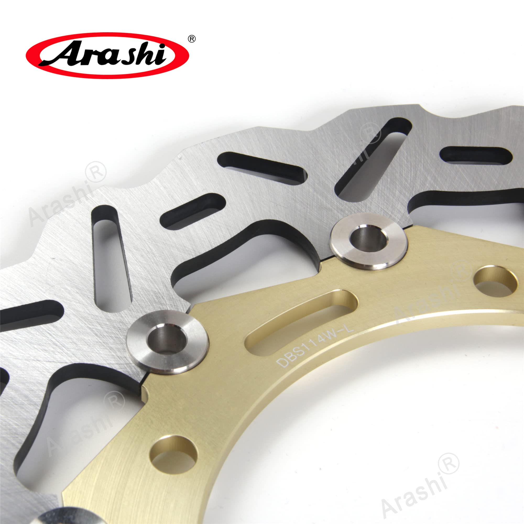 ARASHI 5×5 Arashi Front Rear Brake Discs Rotors w/Mounting Bolts Screws for
