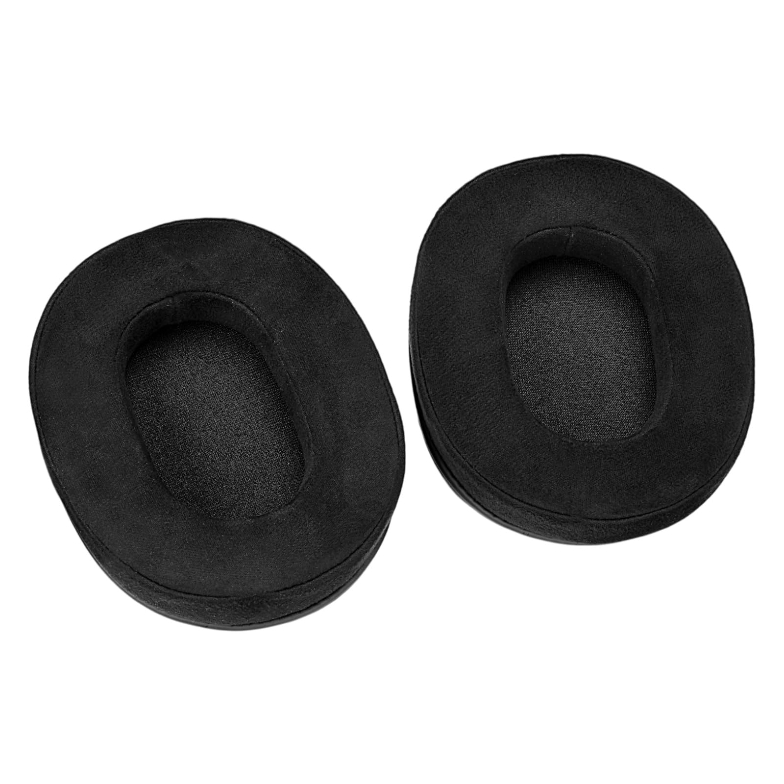 fexxkg Replacement Headphone Ear Listed MDR Over Ear Headphones, Black Oval Fabric Foam Cushions with