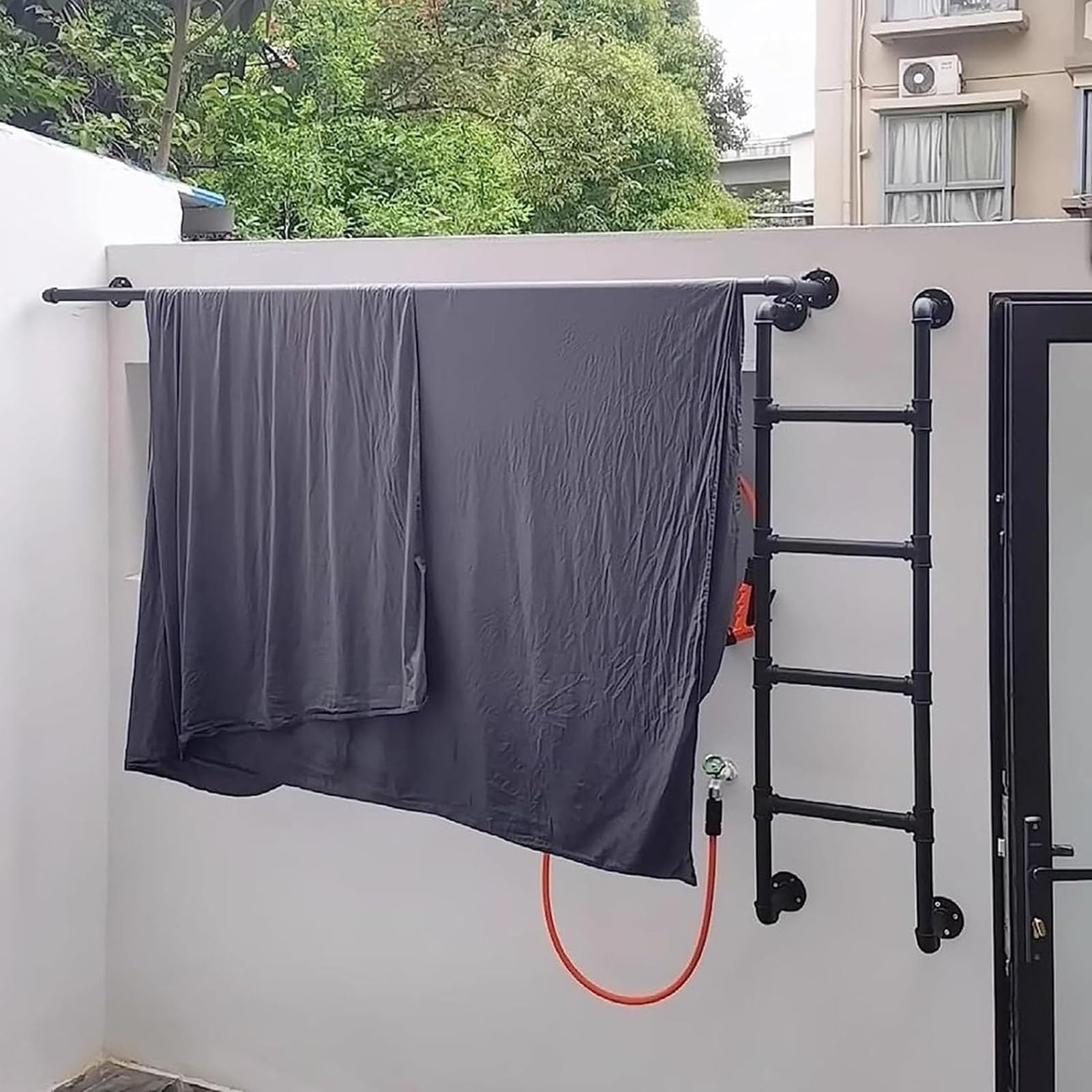 Escalera de Hierro para literas, Escalera metálica de Pared para casa, ático, protección contra Incendios de Emergencia en el ático, residencia de Estudiantes, litera, terraza, Autocaravana,