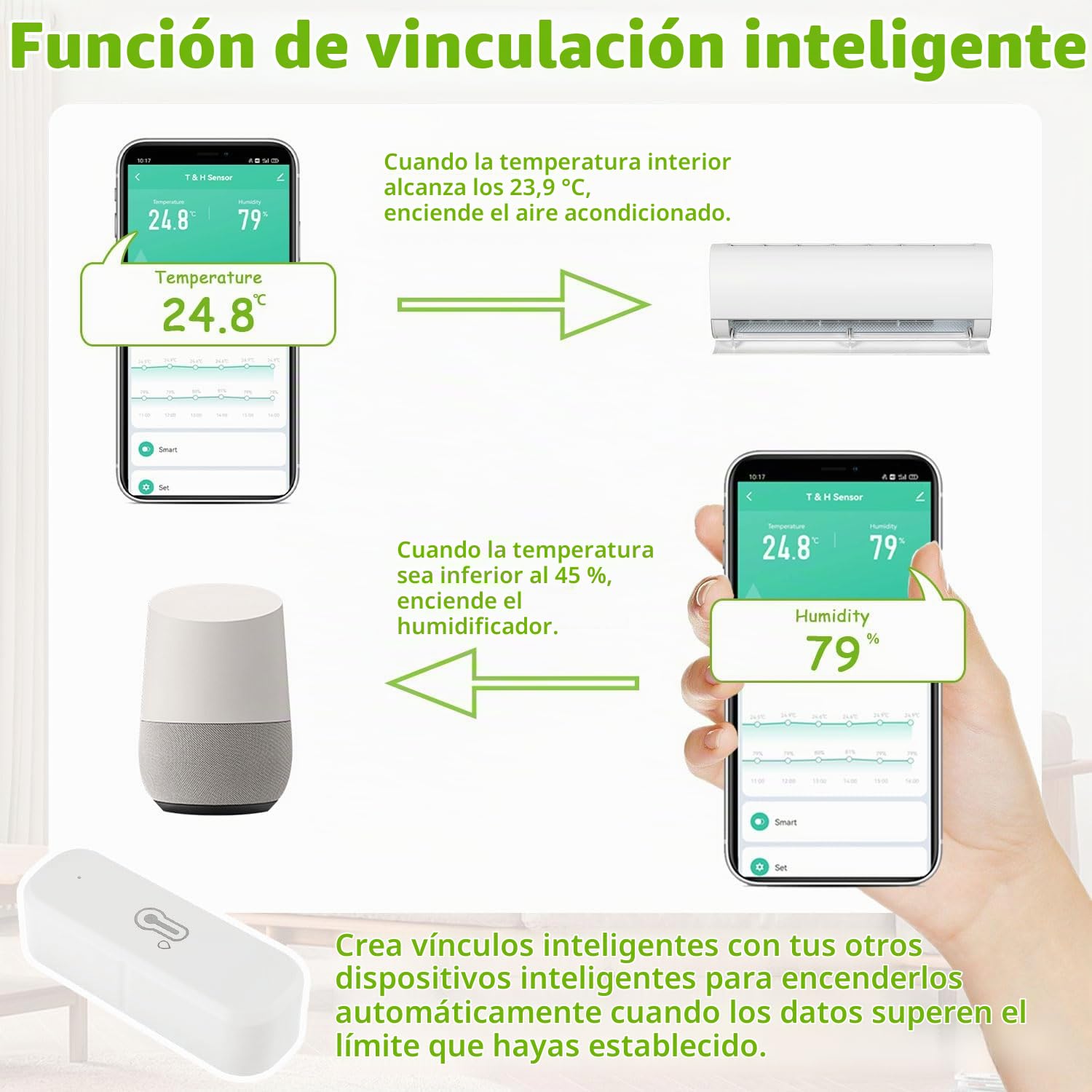 Termómetro higrómetro inteligente WiFi, sensor de temperatura humedad para interiores exteriores con alarma de notificación de aplicación remota Compatible con Alexa y Google Home(4 Piezas)