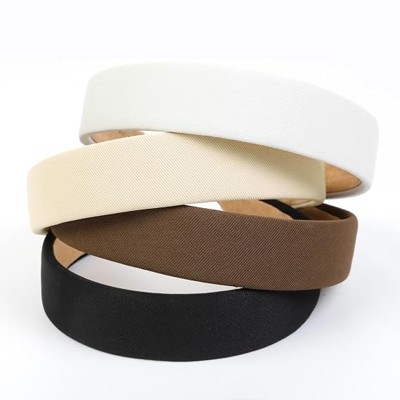 Huachi Headbands for Women Non Slip Trendy Headbands for Womens Hair 1 inch Wide, Fall Head Bands Cute Headband for Girls Elastic Hair Bands for Womens Fashion Accessories Gifts 4PCS