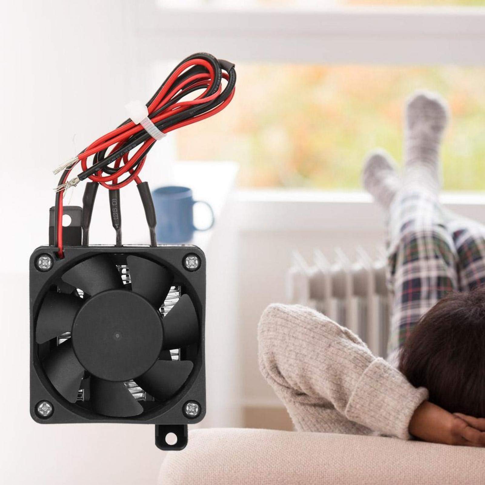Calentador de aire de coche de 110 V de ahorro de energía Calentadores de calefacción de temperatura constante para ventiladores Calentador humidificador Aire acondicionado (350 W) calentador de 110 V 5